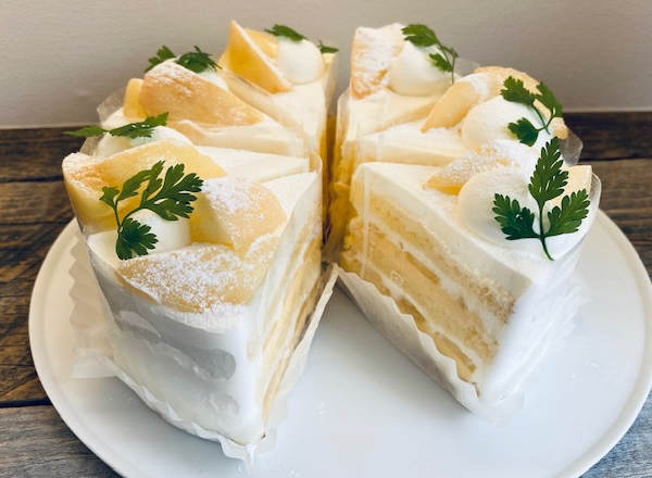 桃のショートケーキ